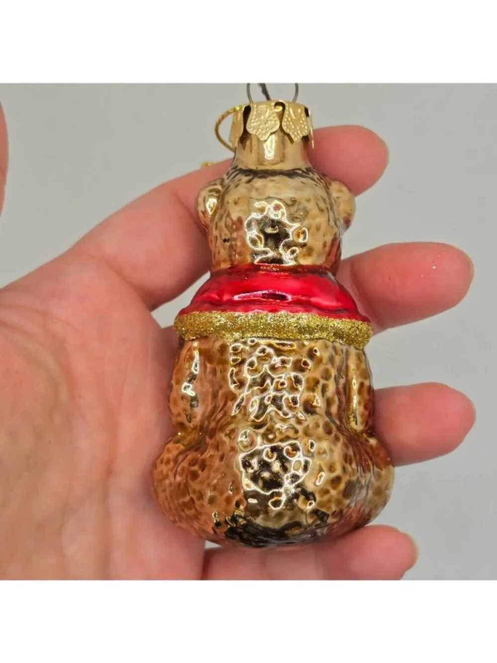 Christmas Ornament Glass Teddy Bear Bunny Thomas Pacconi Museum Series 2003 VTG